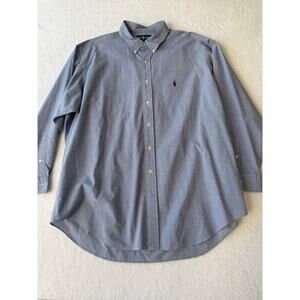 Polo Ralph Lauren Yarmouth Mens 17.5 - 34 Long Sleeve Button Shirt Pony Plaid